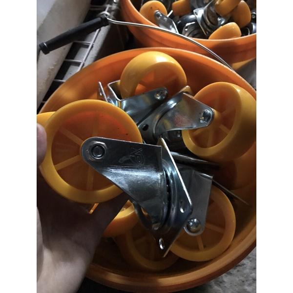 Bánh xe bắt kệ sắt kệ gỗ chân bàn size 80