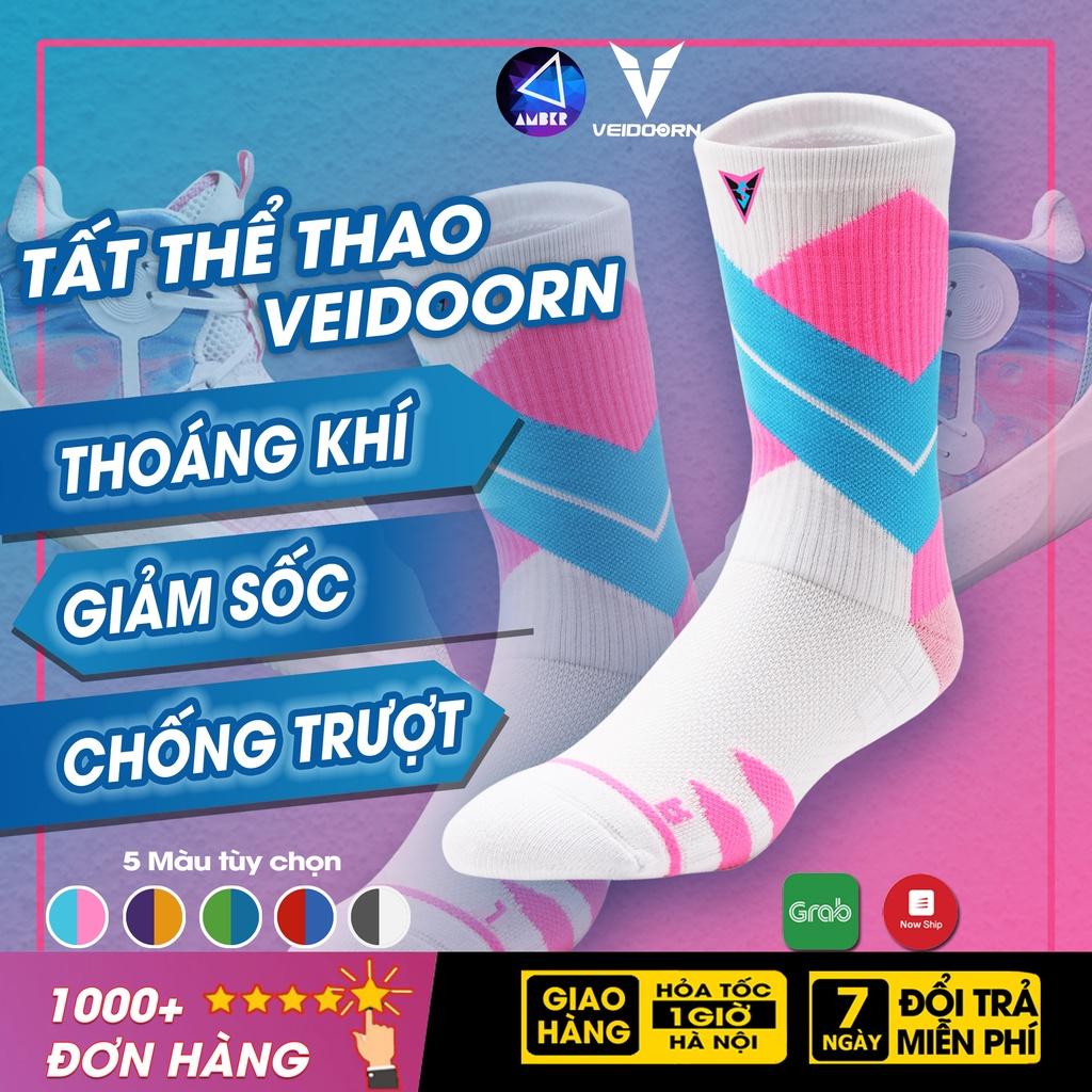 Tất Thể Thao Cao Cổ Veidoorn Chính Hãng Chơi Bóng Rổ, Bóng Chuyền, Bóng Đá VT008