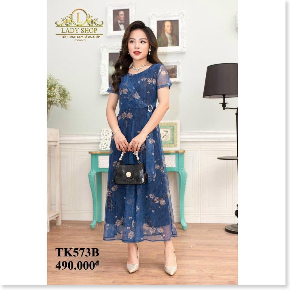 Đầm voan hoa dự tiệc cực xinh siêu sang