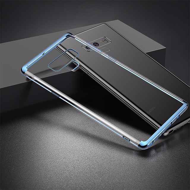 Ốp lưng dành cho Samsung Galaxy Note 9 TPU dẻo trong suốt viền màu nano BASEUS - Hàng Nhập Khẩu