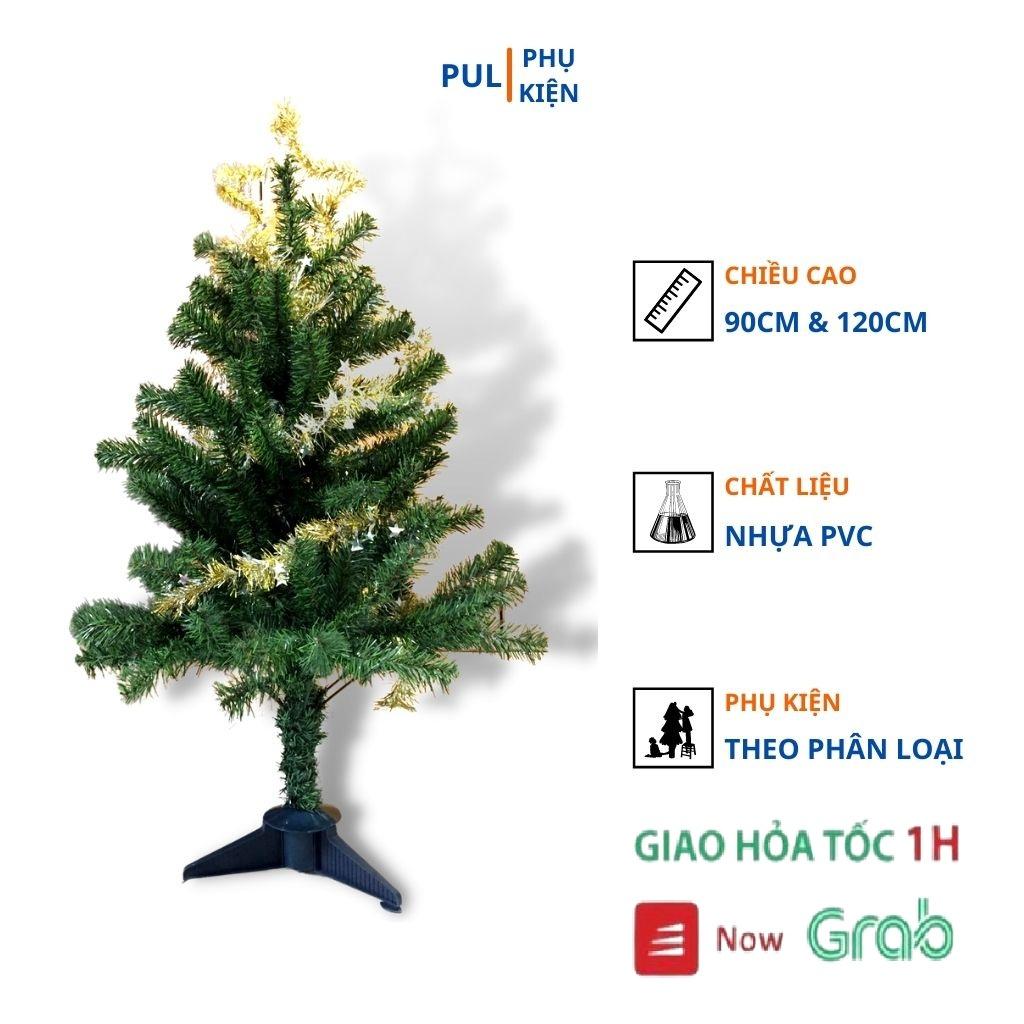 Cây thông noel xanh 1m2 kèm phụ kiện trang trí giáng sinh