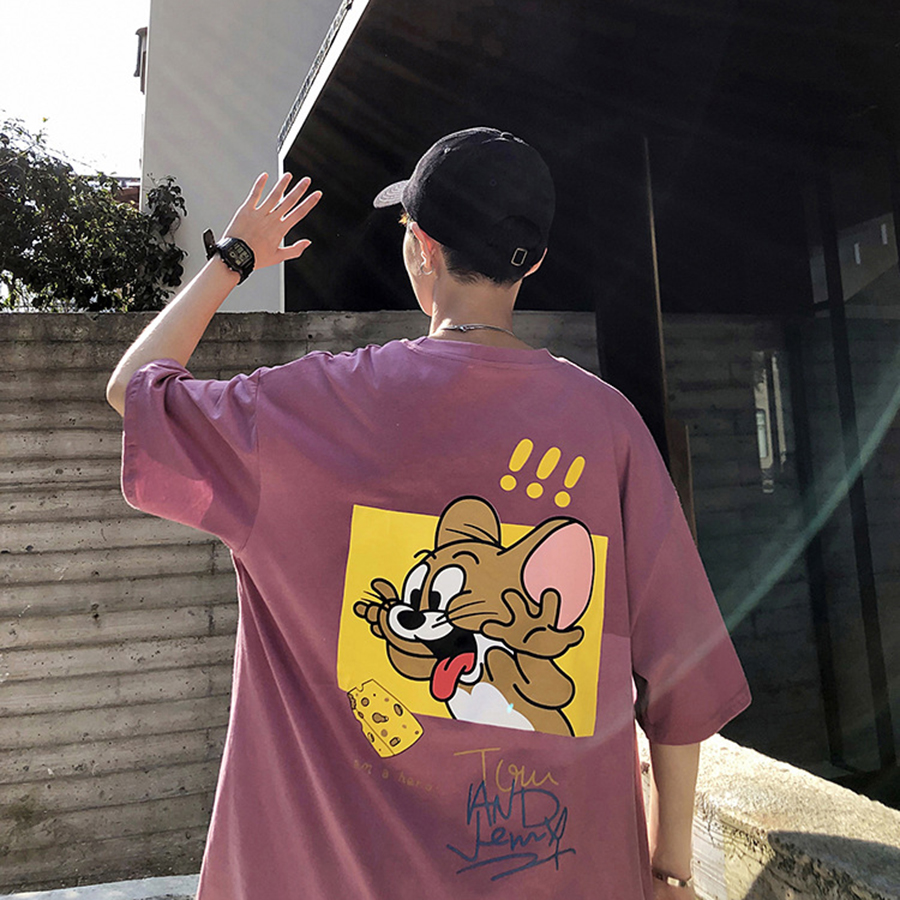 Áo thun unisex MonsterX CHUỘT phông tay lỡ nam nữ form rộng Oversize 3 màu