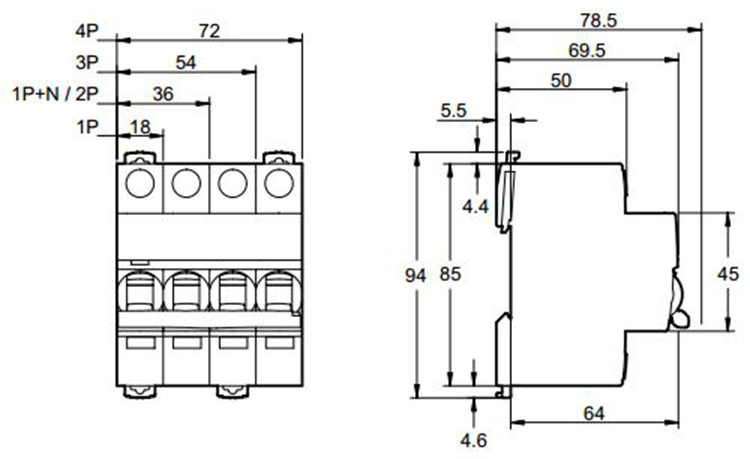 Cầu Dao Chống Giật 3 Pha Dobo Electric Korea - Trắng