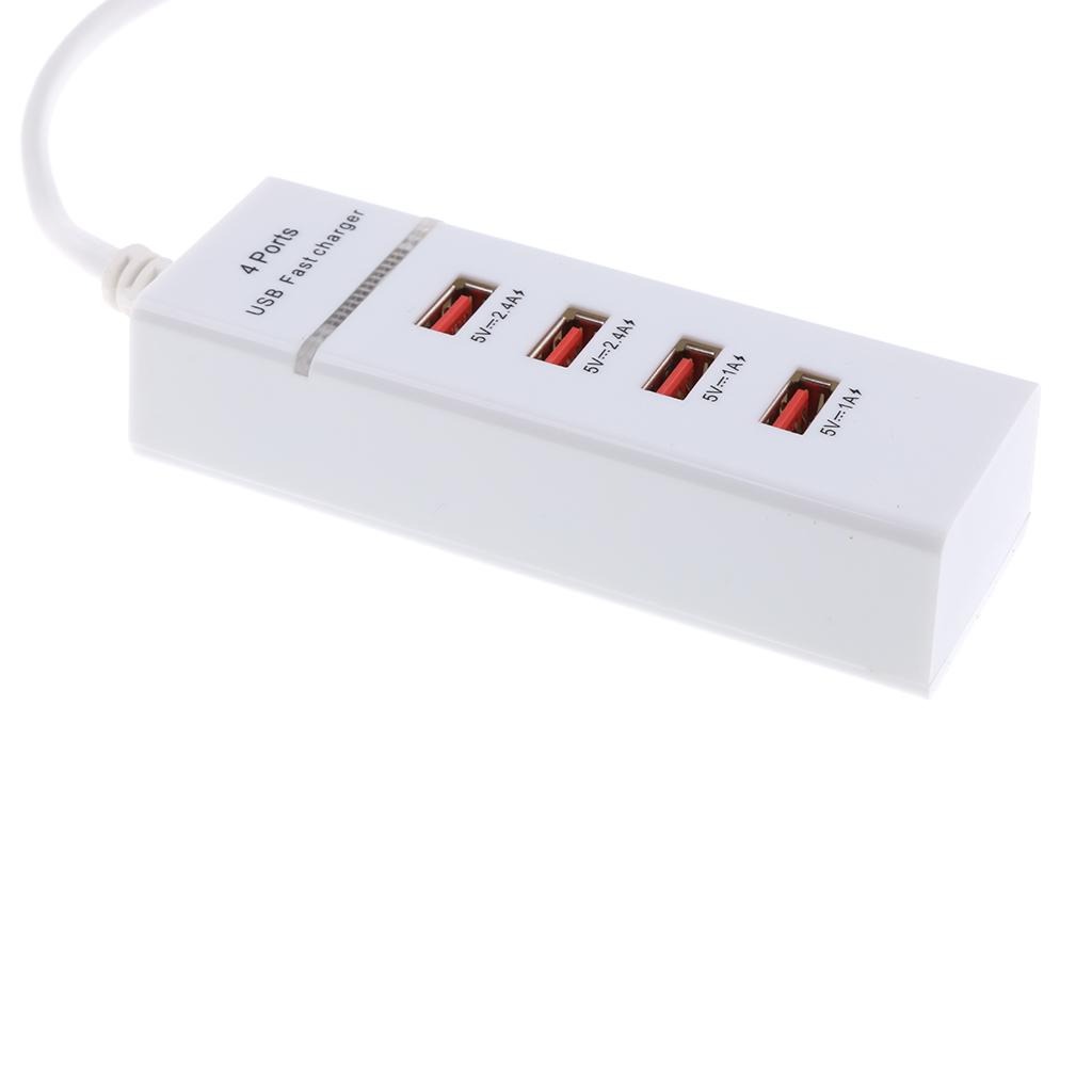 4Port USB3.0 Hi-Speed Compact Hub Adapter Socket For PC Laptop US Plug