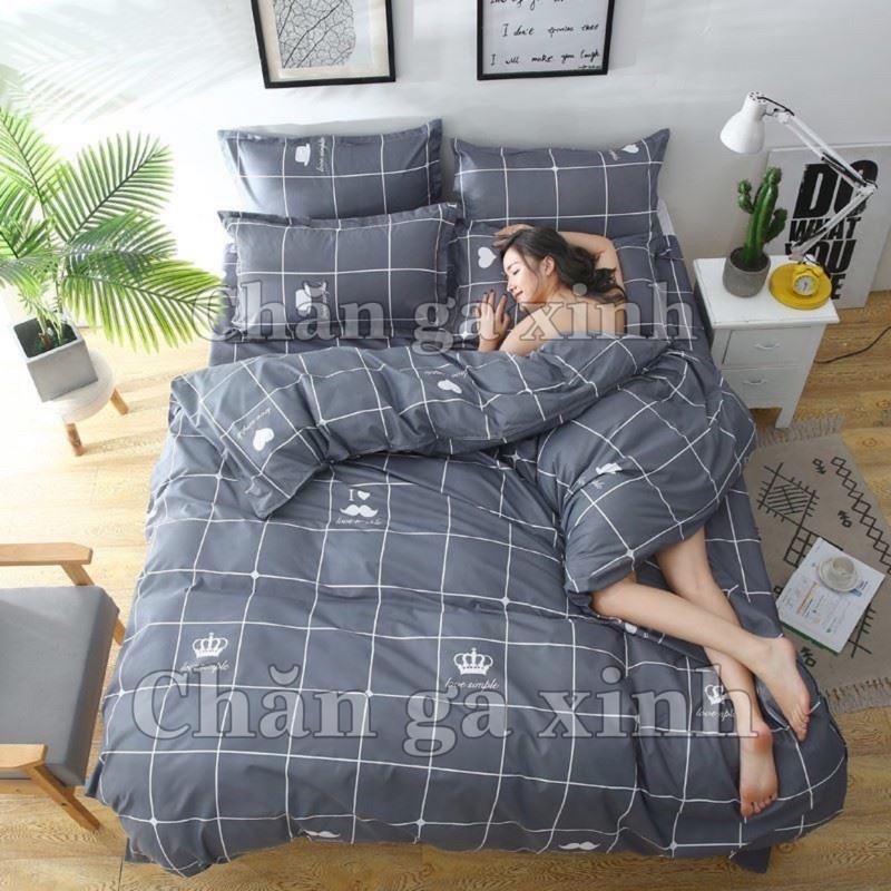 Bộ 5 Món Vỏ Chăn Ga Gối Coton poly nhiều mẫu