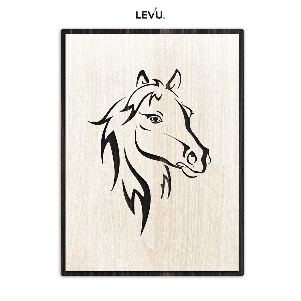 Tranh treo tường tuổi Ngọ biểu tượng hình con Ngựa 12 con giáp LEVU DV07