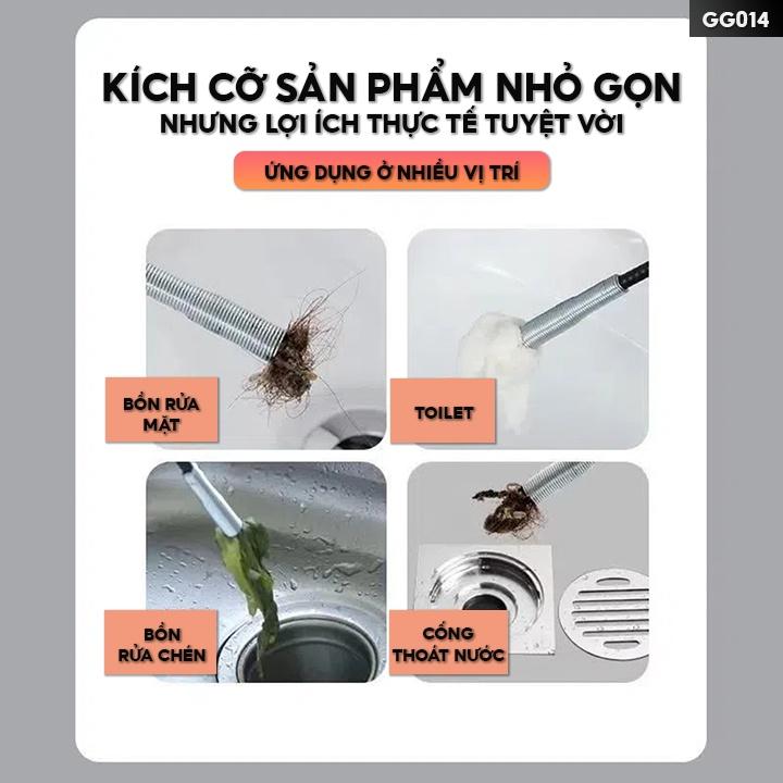 Cây Gắp Rác Vệ Sinh Thông Cống Nhà Vệ Sinh Bồn Rửa Chén Chiều Dài 2 Mét Linh Hoạt Tiện Lợi GG-014