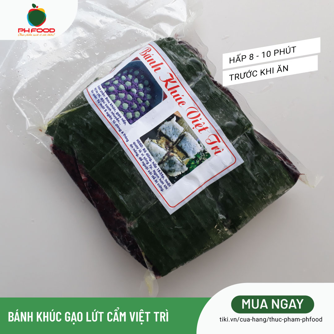- Bánh Khúc Gạo Lứt Việt Trì - Túi 6 Cái - Đông Lạnh