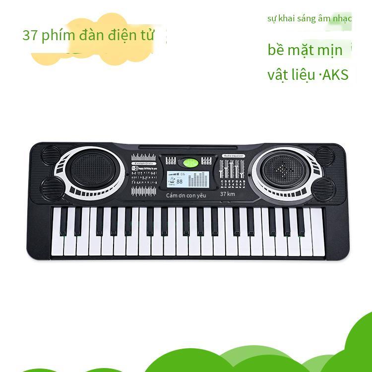 Khuyến mại đồ chơi giác ngộ âm nhạc mô phỏng đàn organ điện tử 37 phím giáo dục sớm cho trẻ em micrô âm nhạc đa chức năng đồ chơi đàn piano