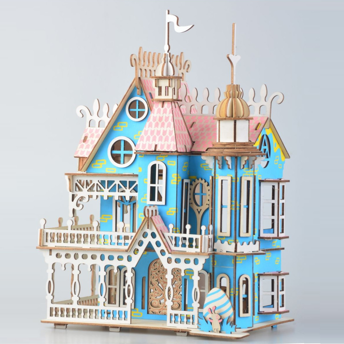 Đồ chơi lắp ráp gỗ 3D Mô hình Fantasy Villa Laser HE08