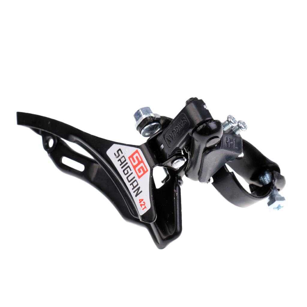 Bicycle Front Derailleur 31.8mm Clamp Bottom/Top Pull Mountain Road Bike MTB Bicycle Parts Black