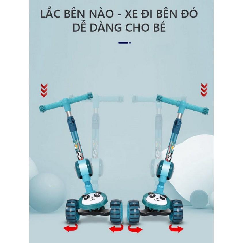 Xe Scooter PANDA 3In1 Chồi Chân, Có Nhạc