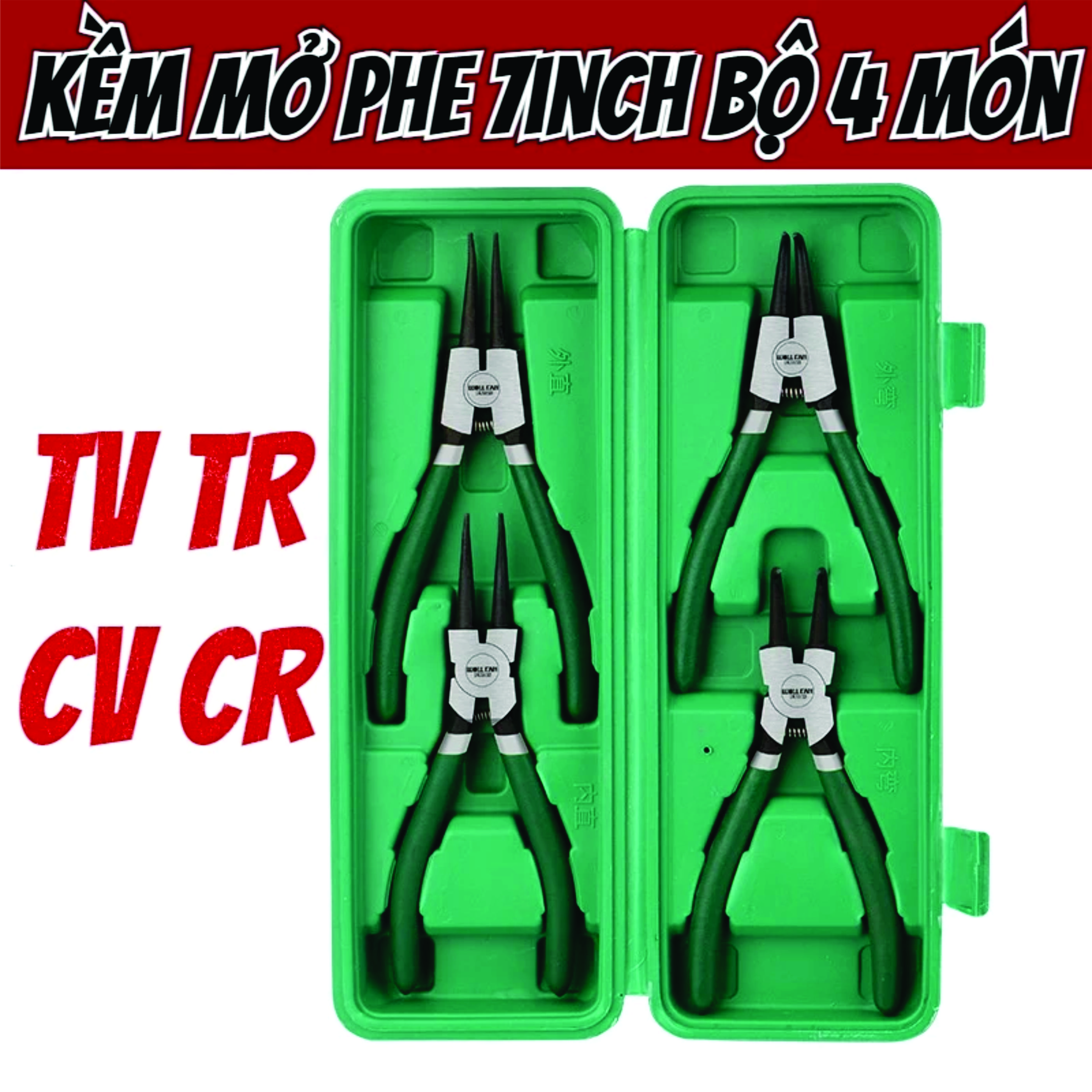 Kìm mở phe đa năng, kìm phanh, kìm mở phe trong, kìm mở phe ngoài TV TR CV CR cao cấp không gỉ