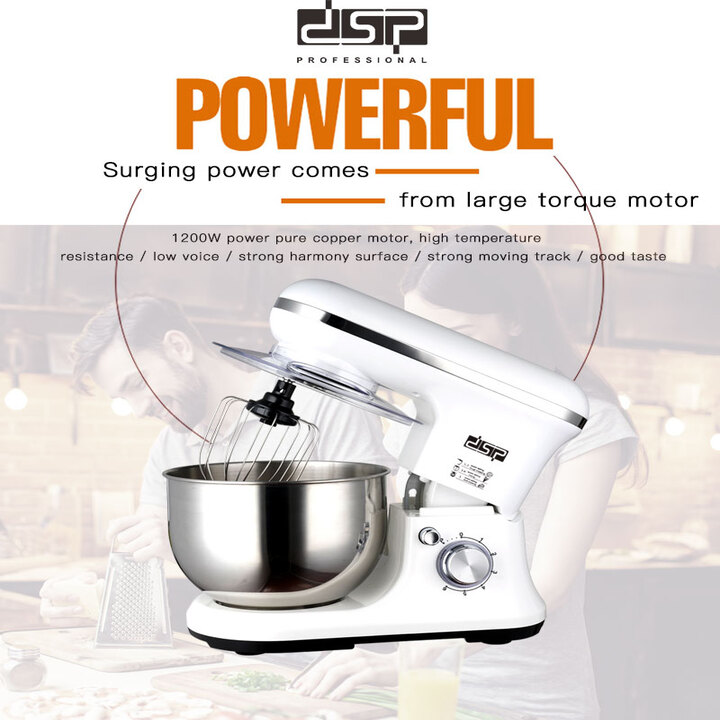 Máy trộn bột, đánh trứng cao cấp DSP KM3043 công suất 1400W tích hợp 6 tốc độ vận hành - Hàng Nhập Khẩu