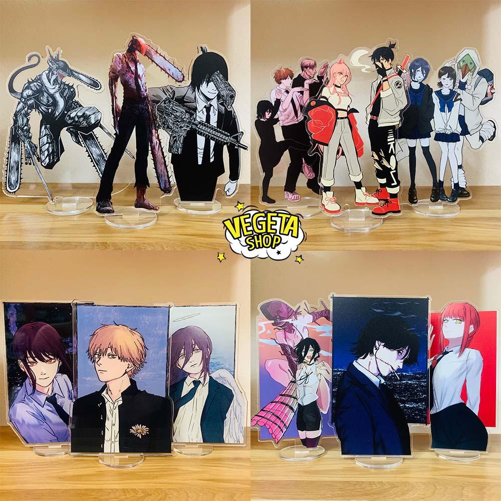 Mô Hình Tượng Standee Acrylic Mica 2 mặt - Chainsaw Man - Denji Pochita Power Aki Hayakawa Makima Reze Angel Himeno