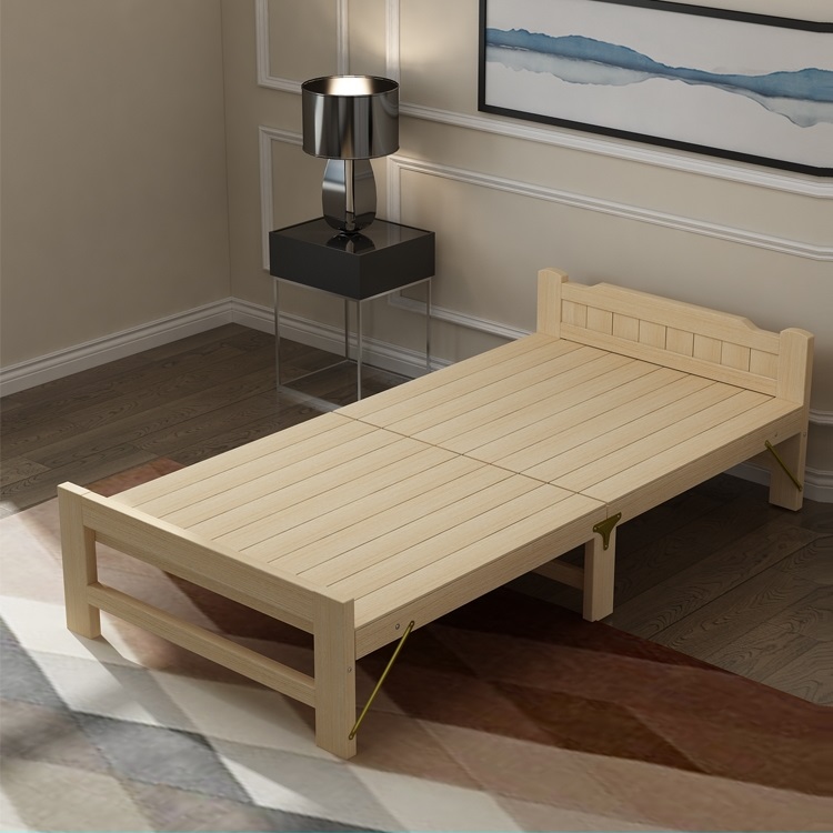 Giường ngủ xếp gọn kích thước 60cm, 80cm, 1m, 1m2, 1m5 dài 196cm - giường gấp gọn gỗ thông, giường đơn gấp đôi, giường gâp gọn thông minhm giường gỗ thông gấp gọn