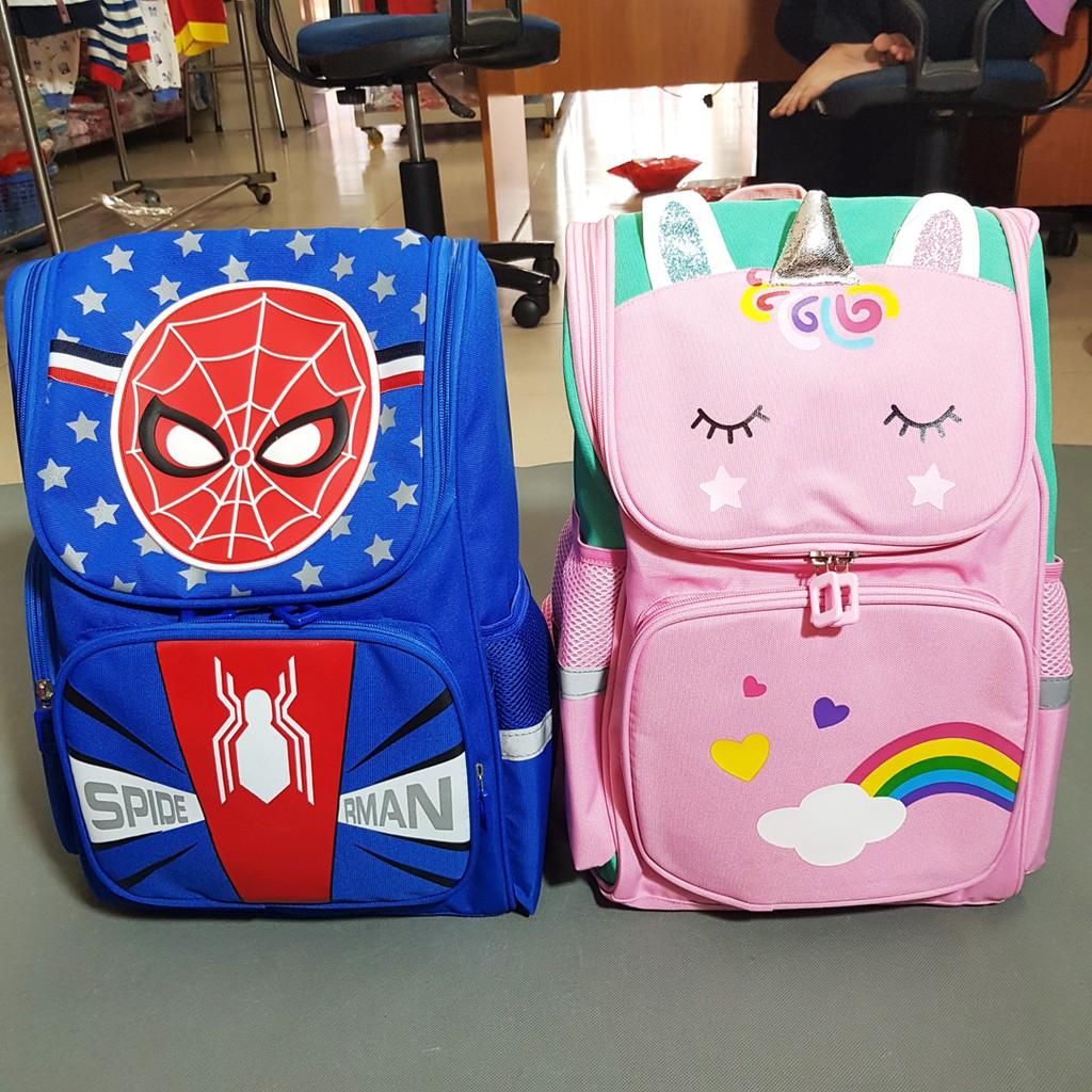 Balo đi học cỡ lớn hoặc đi du lịch mùa hè pony unicorn 1 sừng spiderman