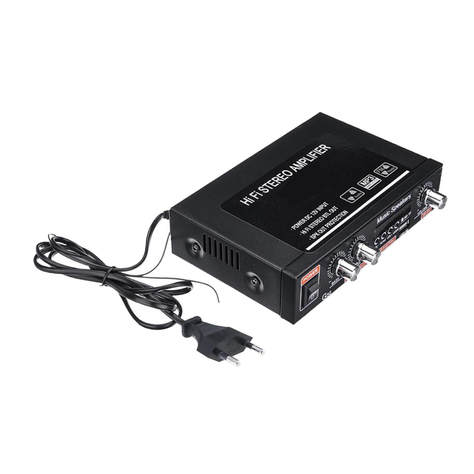 Professional Mini 400W + 400W Audio Power Amplifier Receiver for Car CD DVD