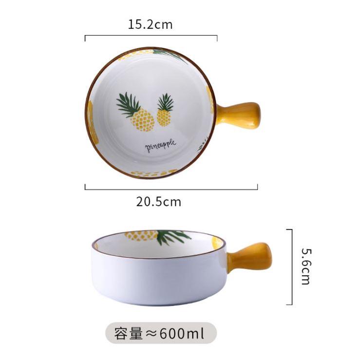 Bộ chén đĩa khay sứ cao cấp Dứa nhiệt đới Decor trang trí bàn ăn