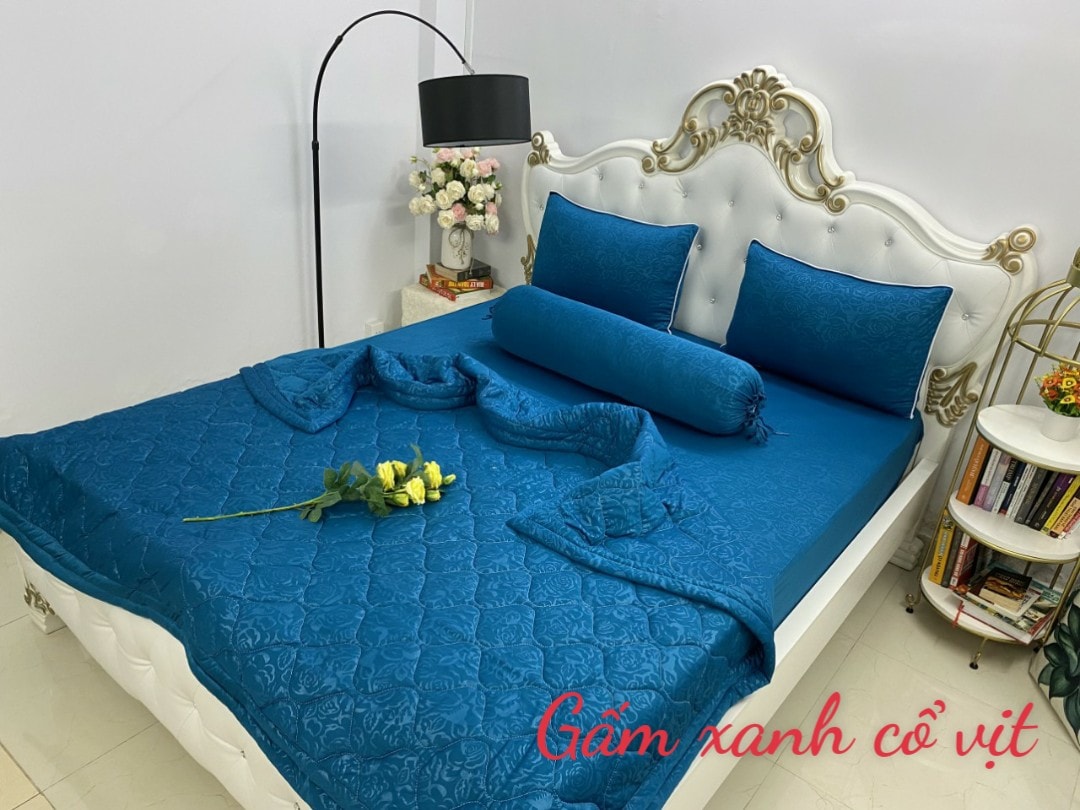 Bộ Ga Thun Gấm Hàn Quốc Họa Tiết Chìm Đủ Size 1m2, 1m4, 1m6, 1m8