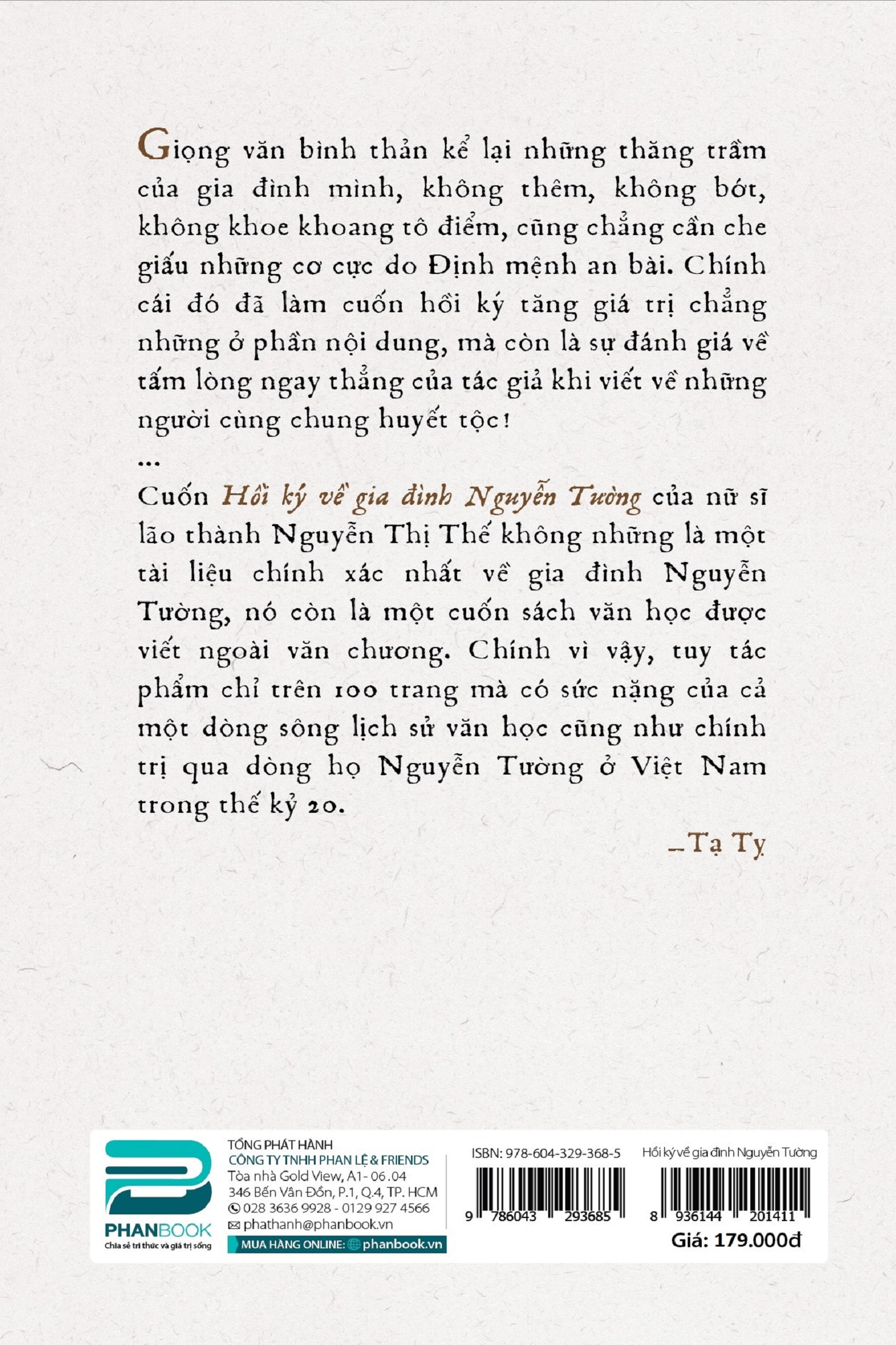 Hồi ký về gia đình Nguyễn Tường