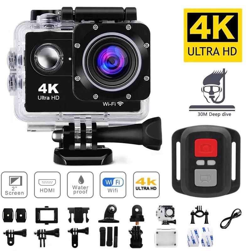 Camera hành động 4K 1080p/30fps WiFi 2.0 "170d dưới nước không thấm nước Video Ghi máy ảnh thể thao Máy ảnh thể thao camera Mini Outdoor Mini