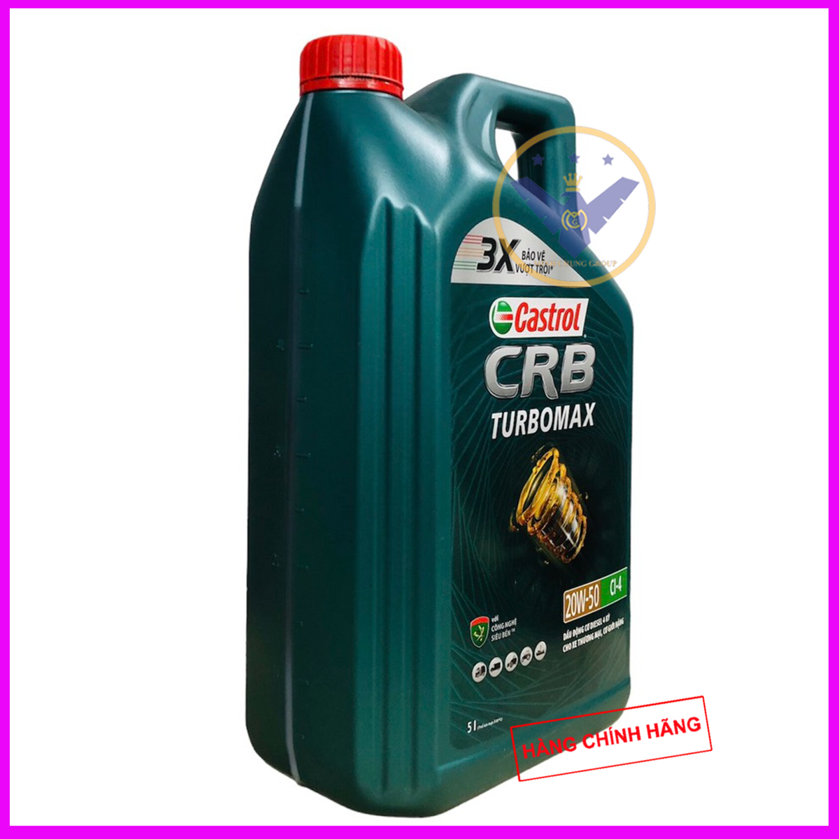 Dầu nhớt ô tô Castrol CRB Turbomax 20W-50 can 5L API CH-4