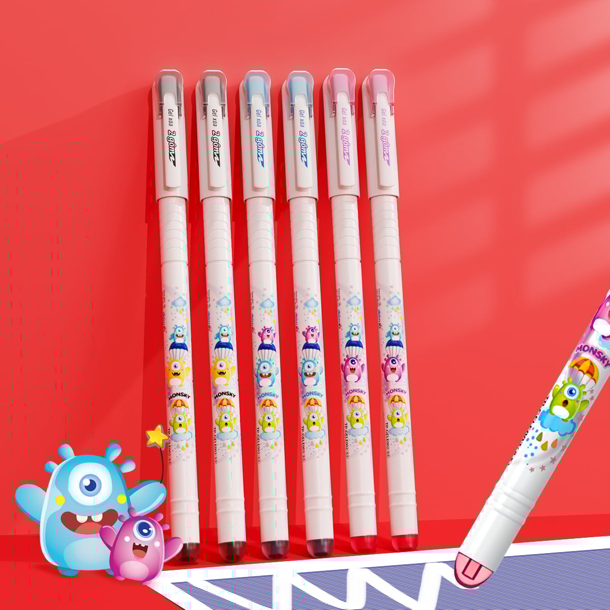 Combo 5 – 10 – 20 cây Bút gel xóa được Thiên Long Điểm 10 TP-GELE002 – Combo 20 cây – Mực đen