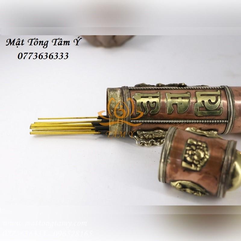 Ống Đựng Hương/Nhang Bằng Đồng