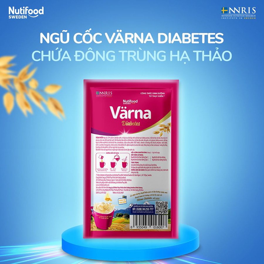 Túi ngũ cốc dinh dưỡng Värna Diabetes - Ổn định đường huyết - Varna 400g