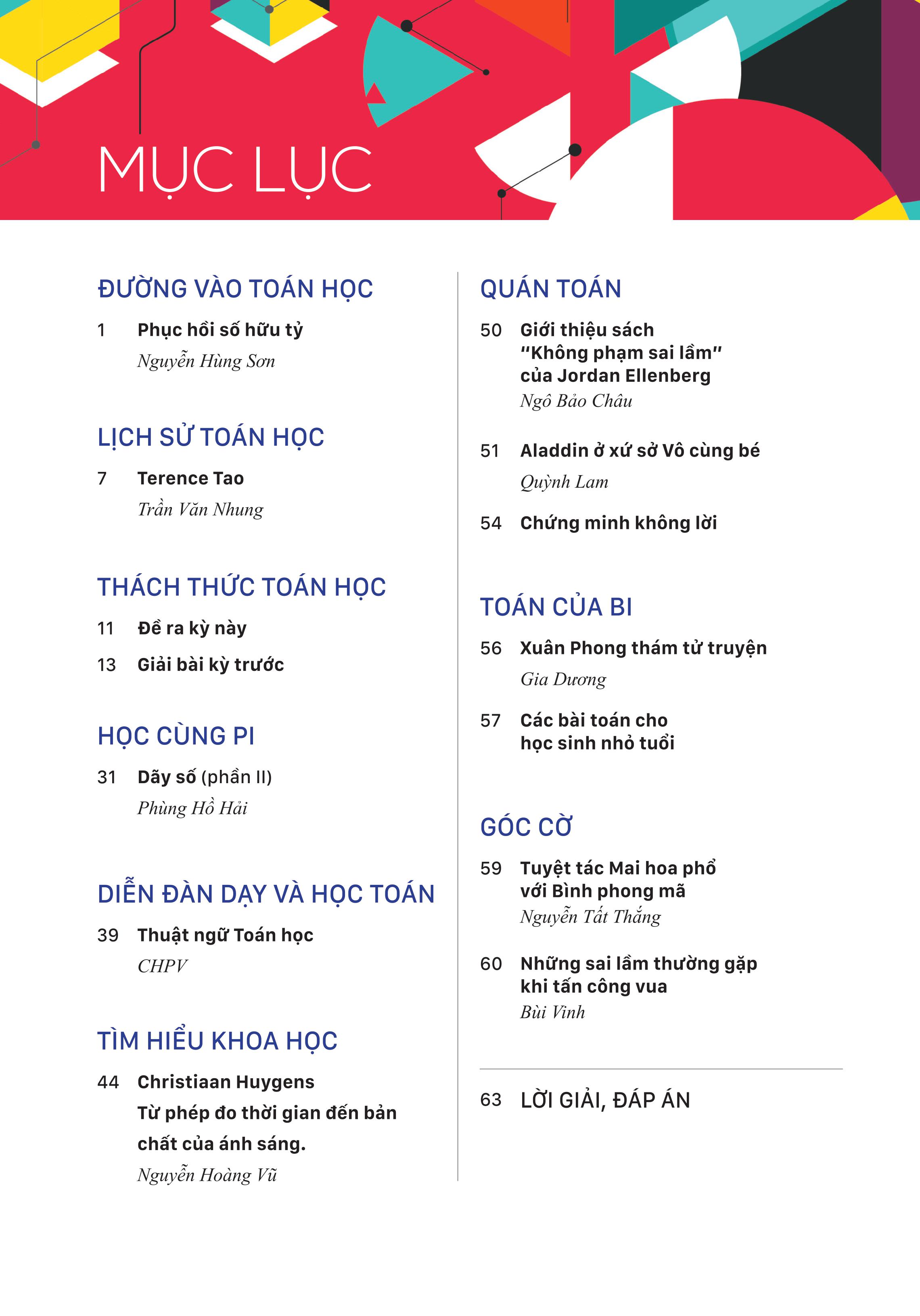 Tạp chí Pi- Hội Toán học Việt Nam số 6/ tháng 6 năm 2019