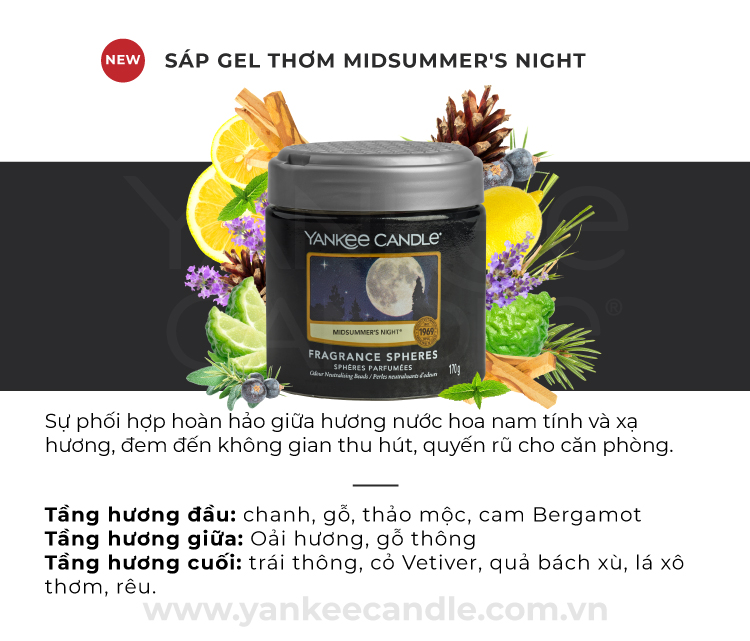 Sáp Gel Thơm Yankee Candle - Midsummer's Night (170g)