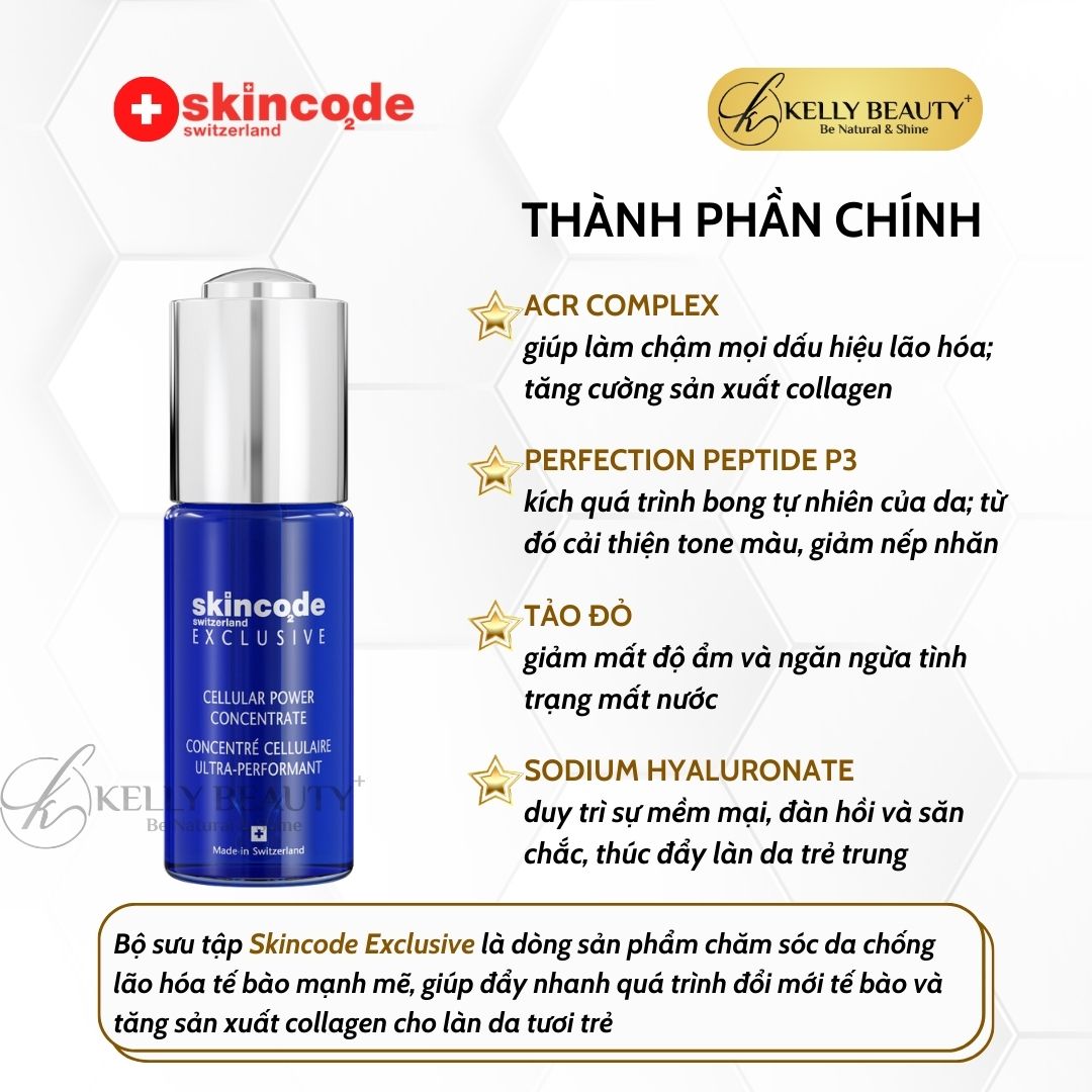 Tinh Chất Trẻ Hóa Da Skincode Exclusive Cellular Power Concentrate | Kelly Beauty