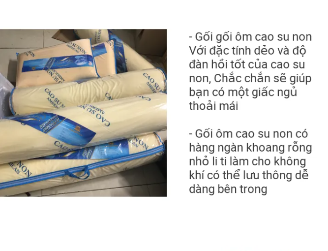 Gối Ôm Cao Su Non Dòng Cao Cấp Mềm Mại Và Đàn Hồi Tốt