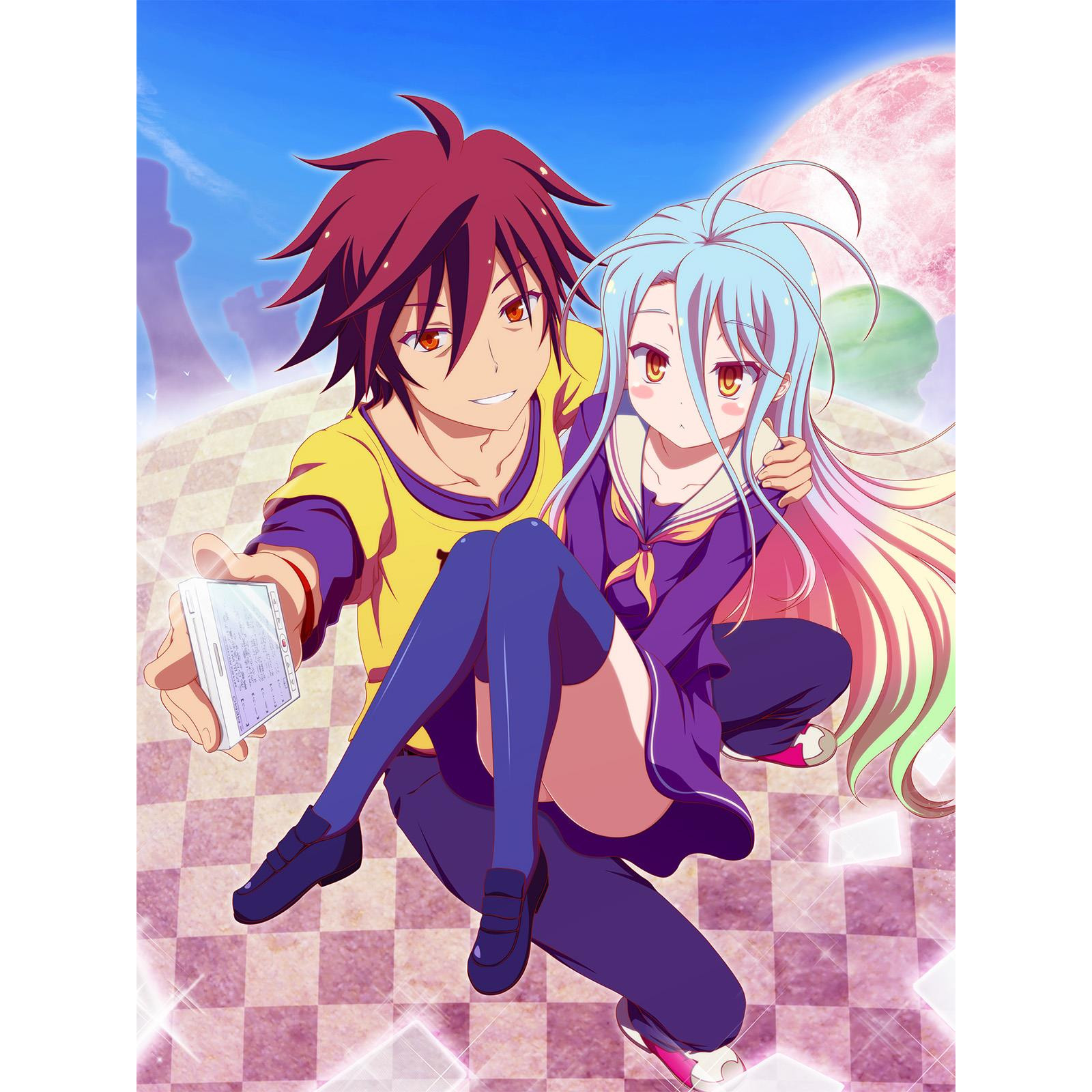 Tranh Poster No Game No Life A4 combo 5 tấm khác nhau