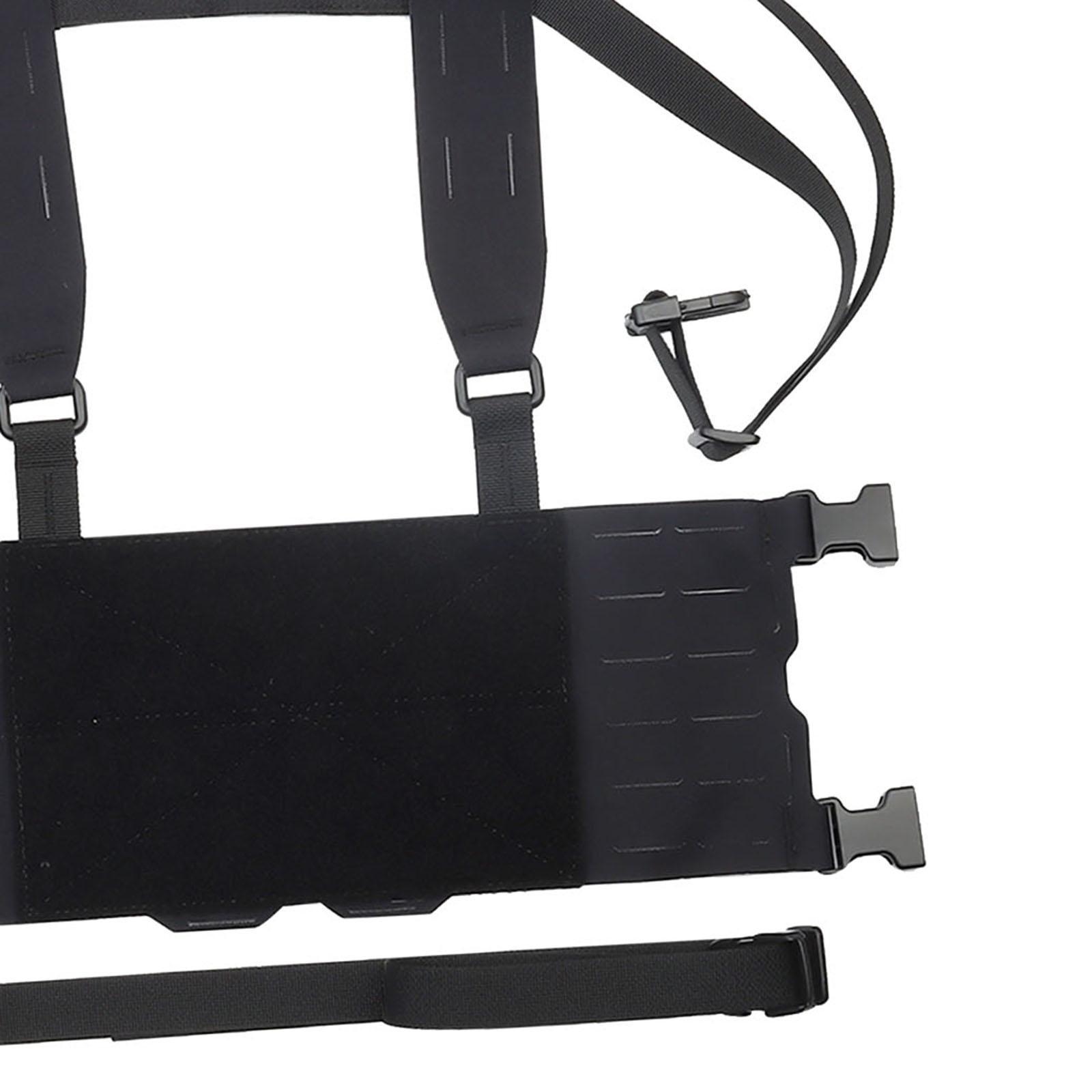 Breathable Hunting Chest Vest Training Adjustable Harness Vest Black