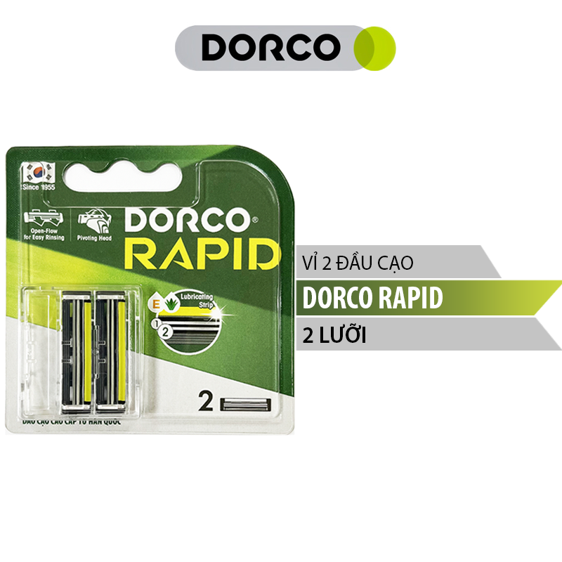 Vỉ 2 Đầu Dao Cạo Râu 2 Lưỡi DORCO RAPID TNA4020-B