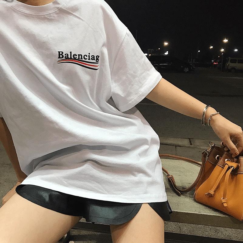 Áo Thun Nữ Unisex Tay Lỡ In Chữ BALENCIACA ATN2543 - J.A Shop