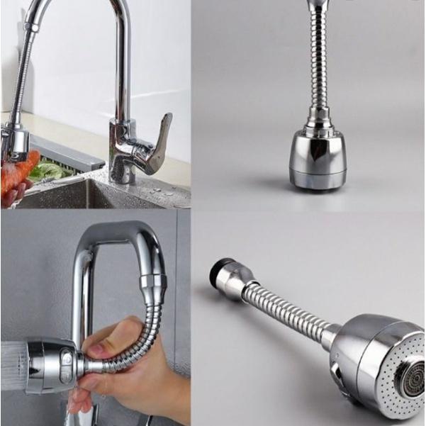 ĐẦU NỐI VÒI RỬA BÁT TĂNG ÁP XOAY 360 ĐỘ ĐIỀU CHỈNH CHẾ ĐỘ NƯỚC