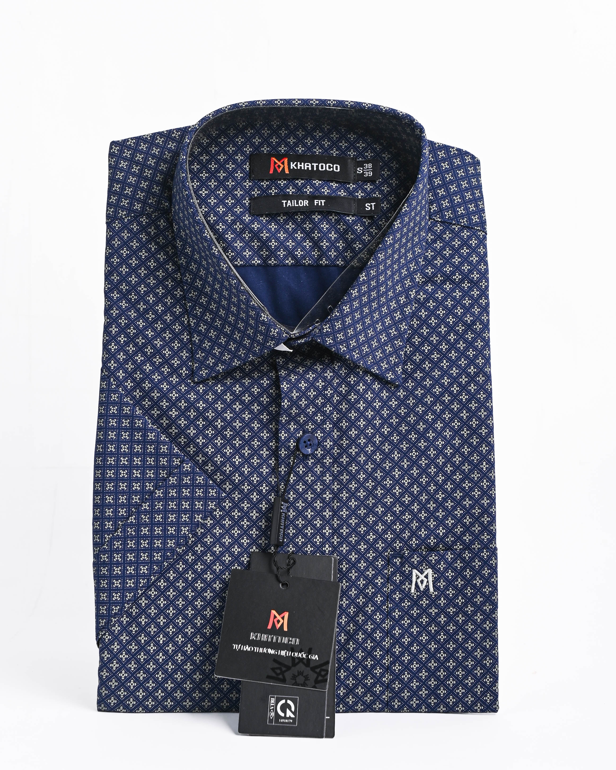 Áo sơ mi tay ngắn Khatoco sale off 50
