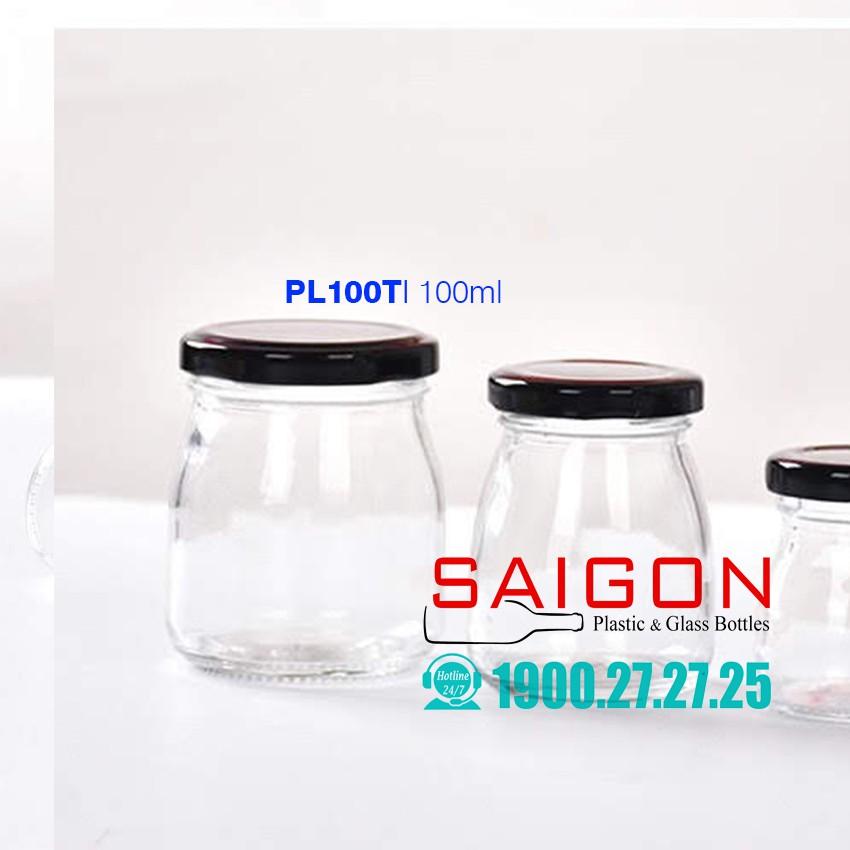 Combo 06 Hũ Sữa Chua Thủy Tinh Nắp Thiết 100ml , 200ml | Tùy Chọn dung Tích