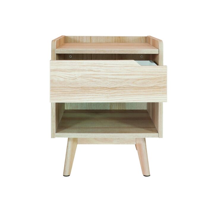 SB Furniture, KC-PLAY, Jabo Bedside Cabinet, Lindberg Oak Color, W40xD40xH50 cm.