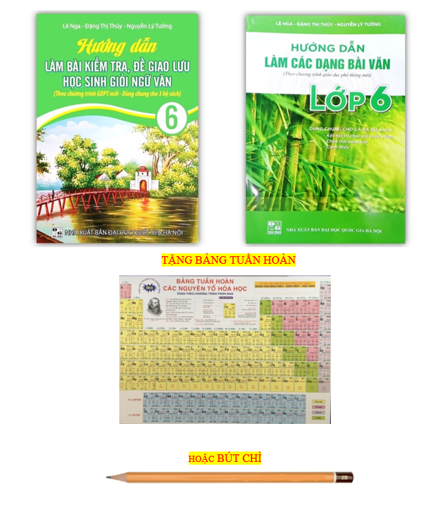 Sách - Combo 2 cuốn Hướng dẫn làm bài kiểm tra định kì + Hướng dẫn làm các dạng bài văn lớp 6