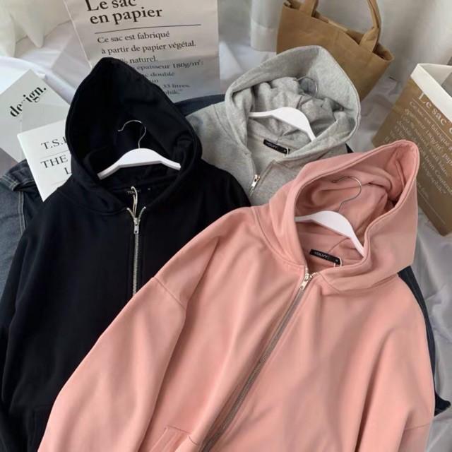 Áo Khoác Nỉ Nam Nữ Form Rộng Unisex KÉO TRÒN BASIC Phong Cách Ulzzang AK49 TD Fashion