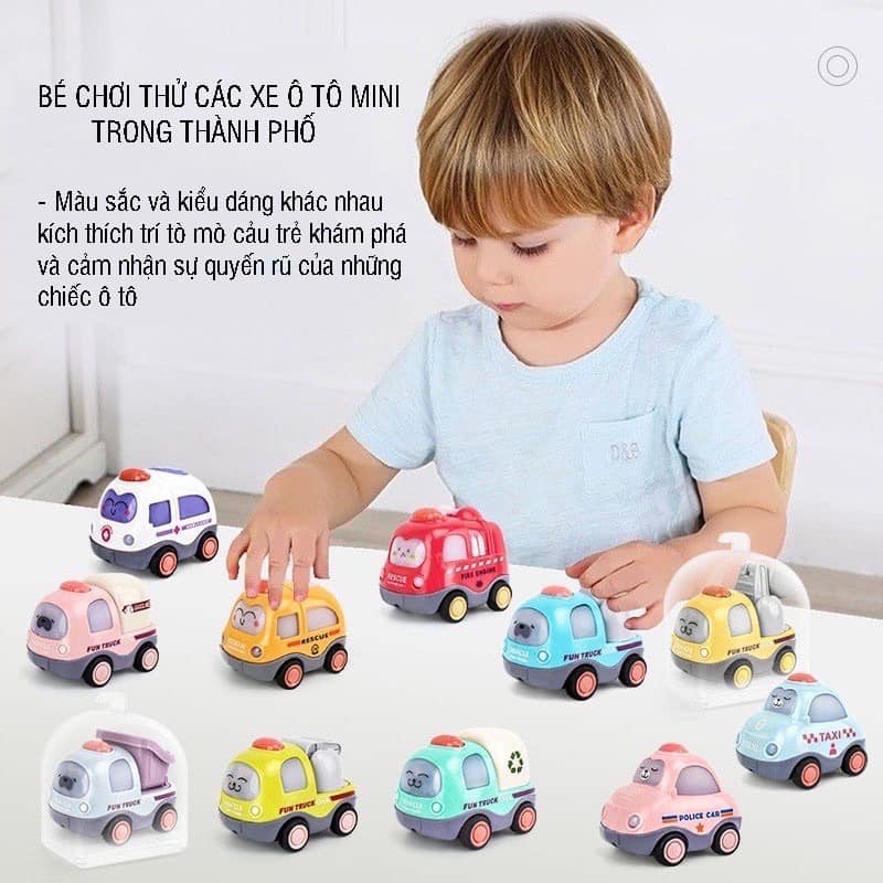 Đồ chơi Bộ 12 xe phương tiện giao thông mini