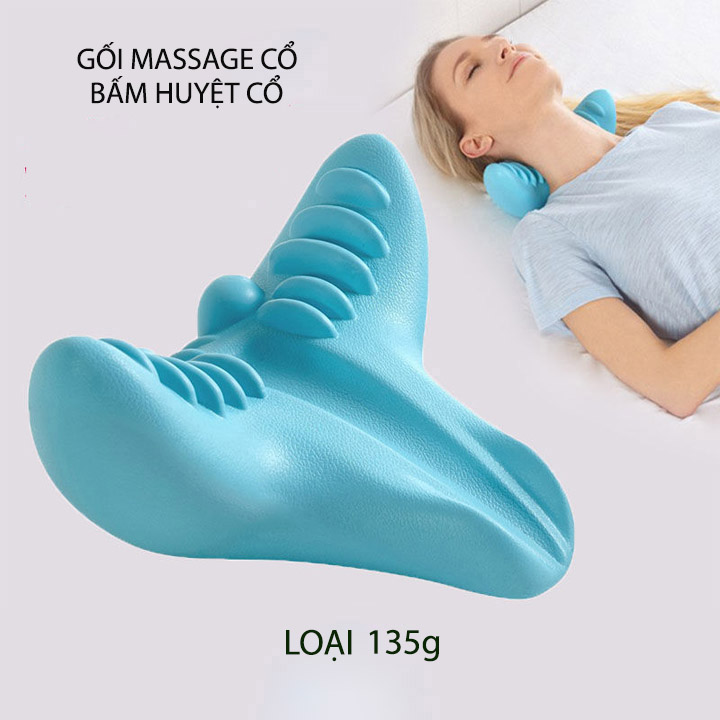 Gối massage, bấm huyệt, nắn chỉnh cổ vai gáy bằng nhựa mềm