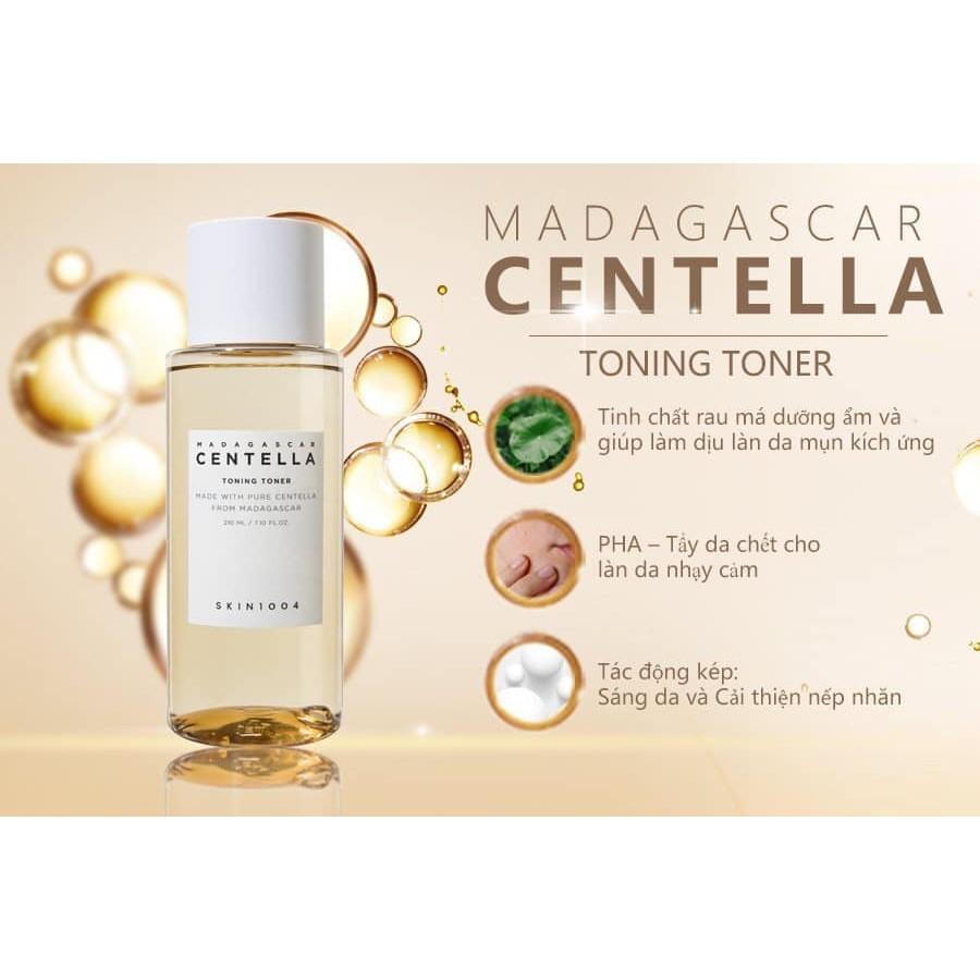 Bộ 4 SP Dịu Da Mụn, Phục Hồi Da Skin1004 Madagascar Centella