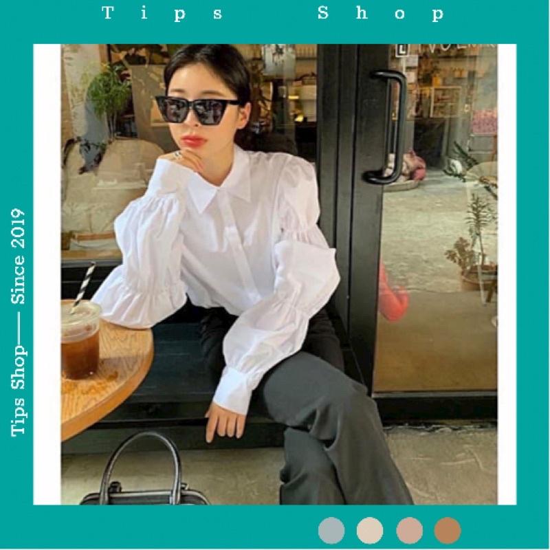 Sơmi trắng tay bồng lạ xinh