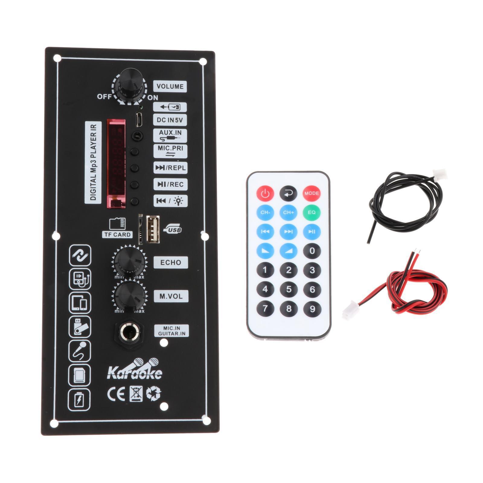 2X Bluetooth 5.0 MP3 Player Amplifier Board Remote Control Wireless USB