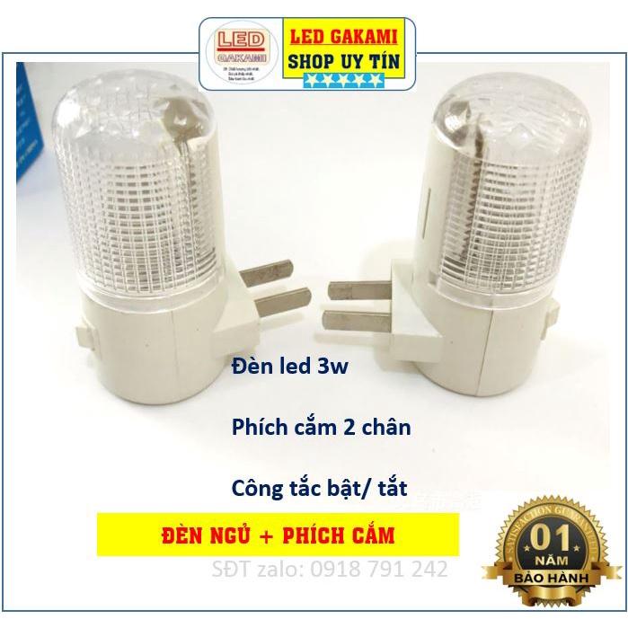 Đèn ngủ có phích cắm, đèn led kèm phích cắm, đèn ngủ công tắc bật tắt tiện lợi